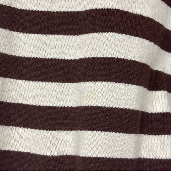 VTG POLO RALPH LAUREN BIG PONY #3 JERSEY SWEATER BROWN WHITE STRIPED XL - Picture 10 of 14